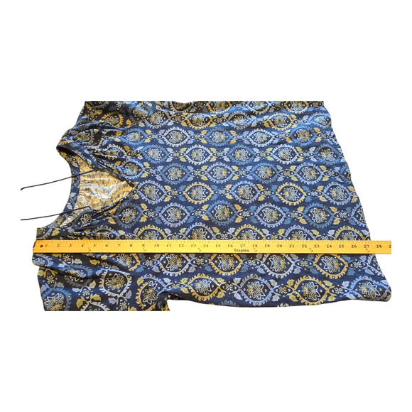 Croft & Barrow Top Womens XXL Multicolor 3/4 Sleeve Paisley Print Maximalist - Picture 7 of 8